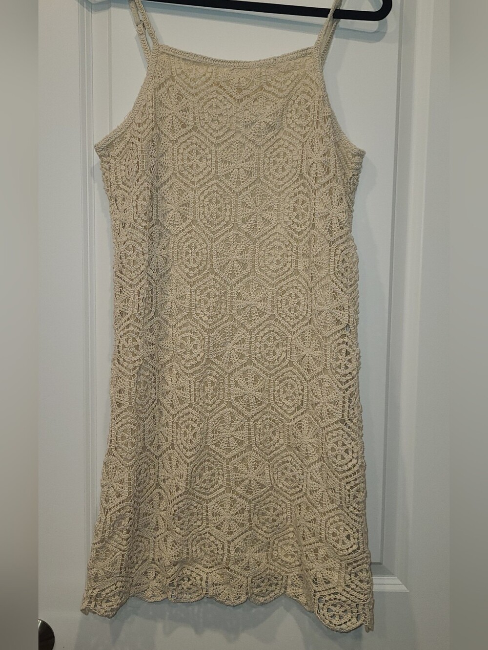 Women’s Cream Crochet Sundress H- 34